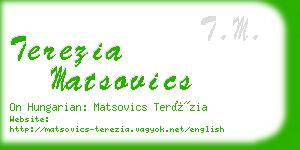 terezia matsovics business card